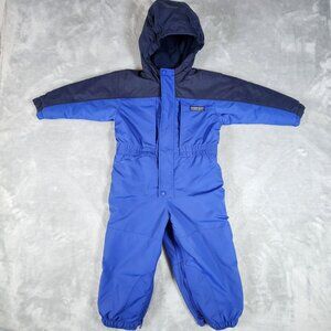 Lands End Kids 4T Hooded Snowsuit Fleece Lining Outdoor Ski Snowboarding Active